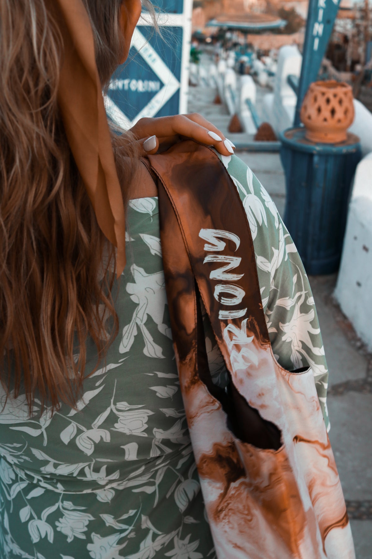 Brown Liquid Shopping Bag