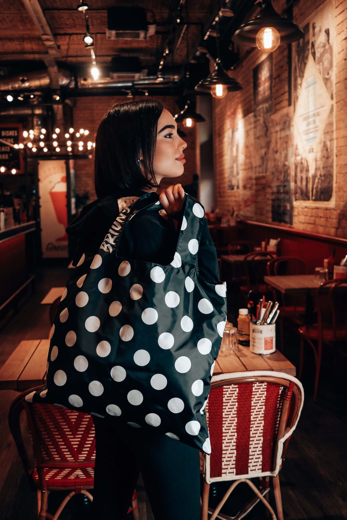 White Dots Shopping Bag