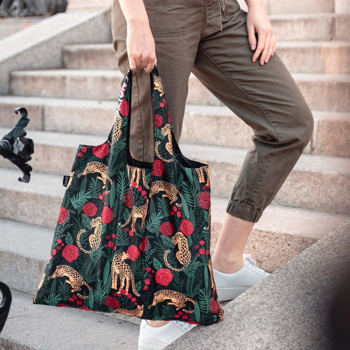 Leopard & Roses Shopping Bag