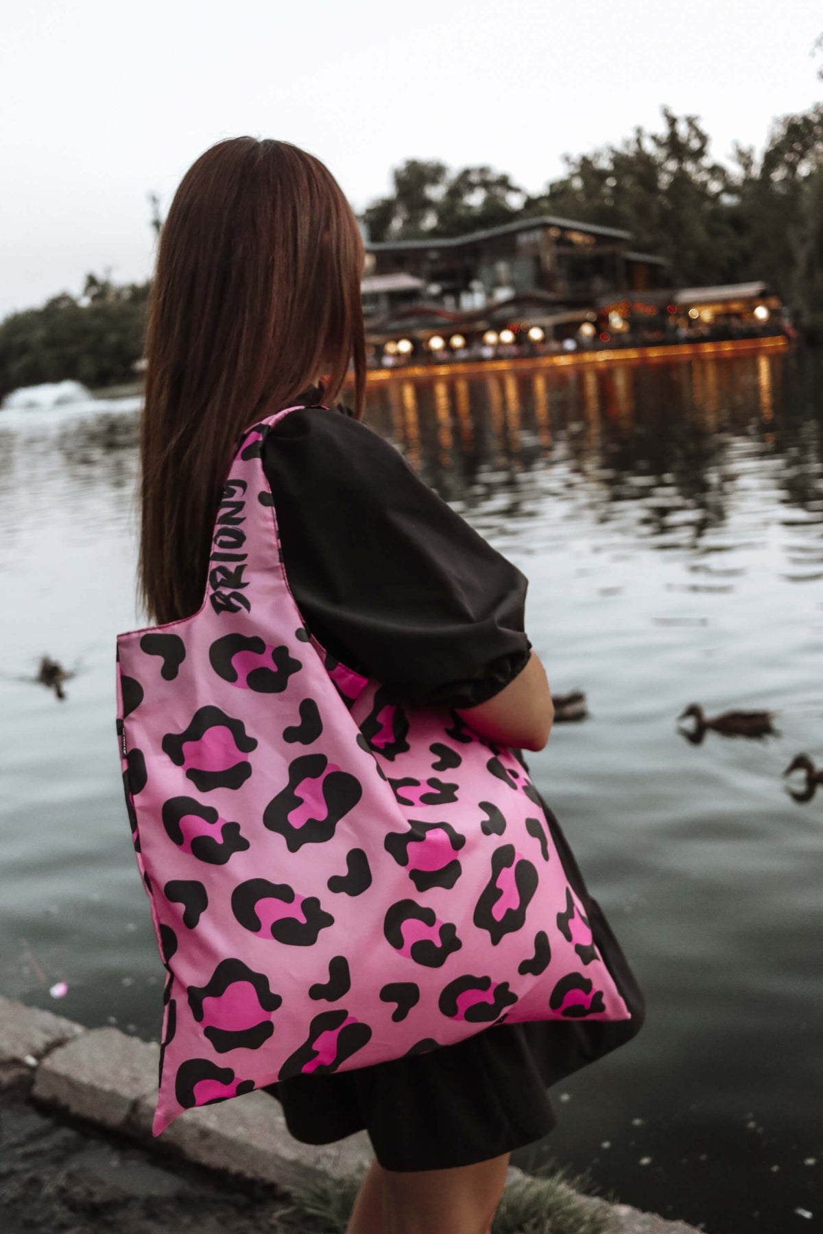 Pink Leopard Shopping Bag