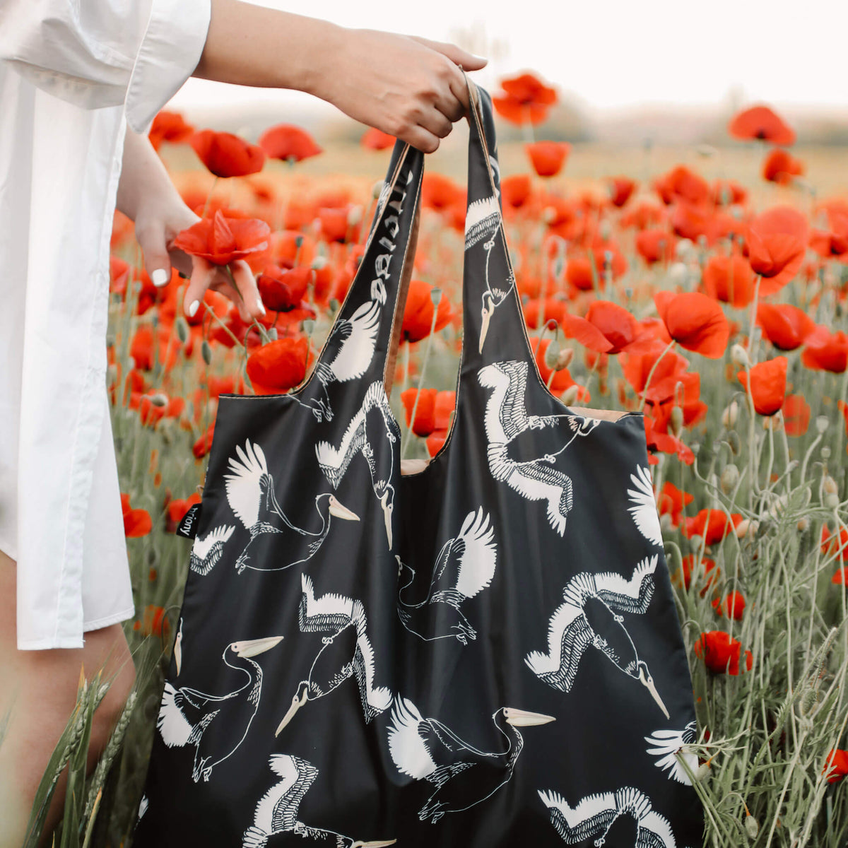 Black Pelican Shopping Bag