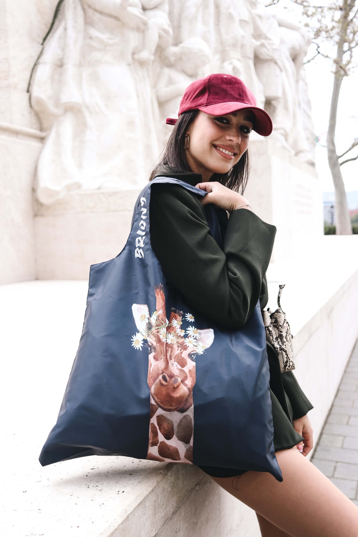 Giraffe Face Shopping Bag