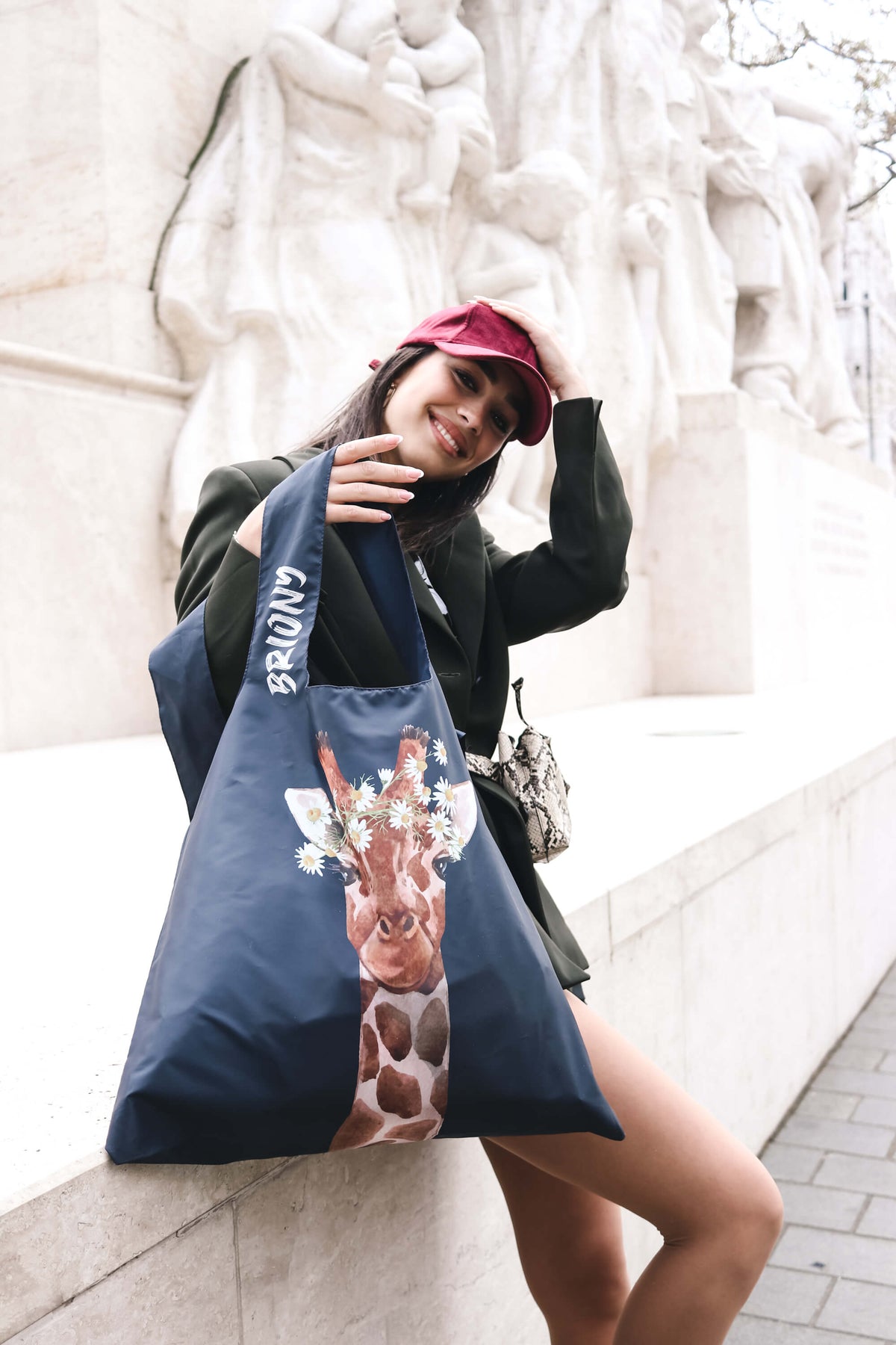 Giraffe Face Shopping Bag
