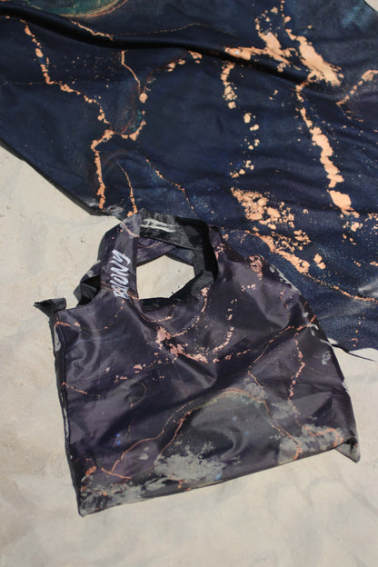 Dark Gold Marble Beach Towel 180x90cm