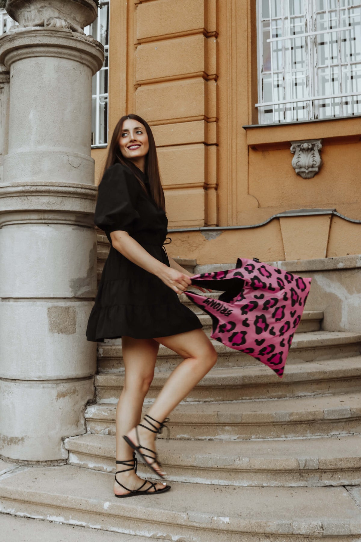 Pink Leopard Shopping Bag