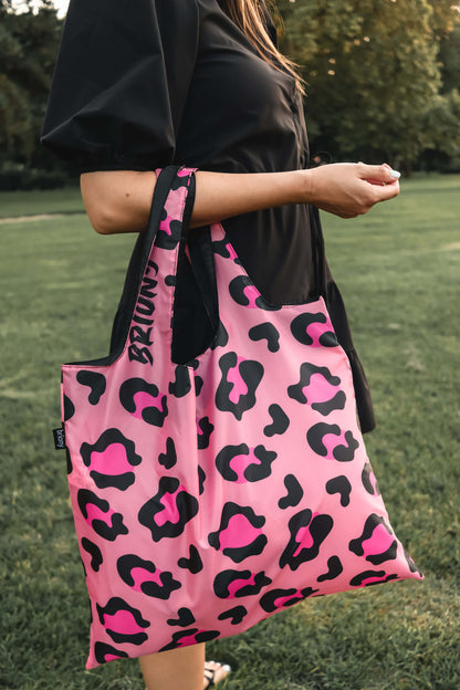 Pink Leopard Shopping Bag