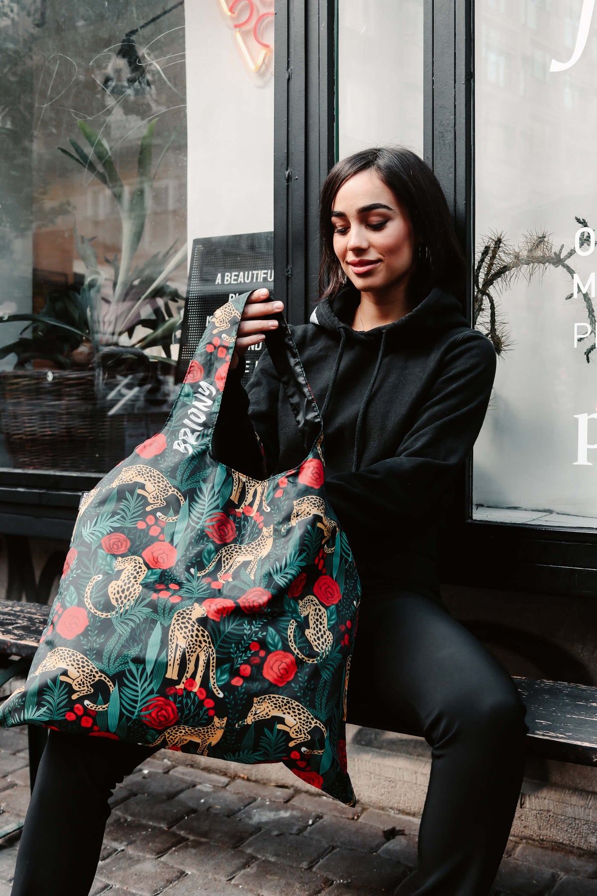 Leopard & Roses Shopping Bag