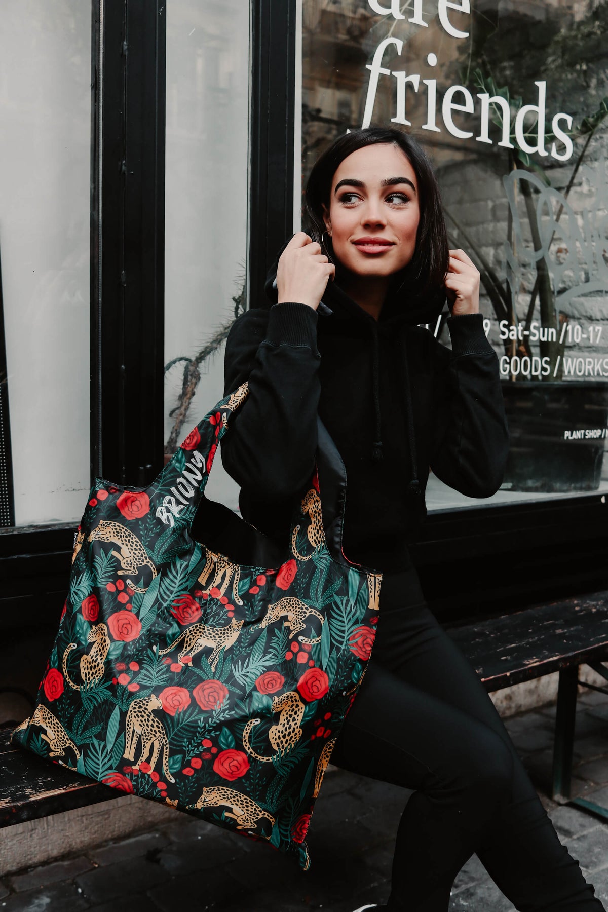 Leopard & Roses Shopping Bag