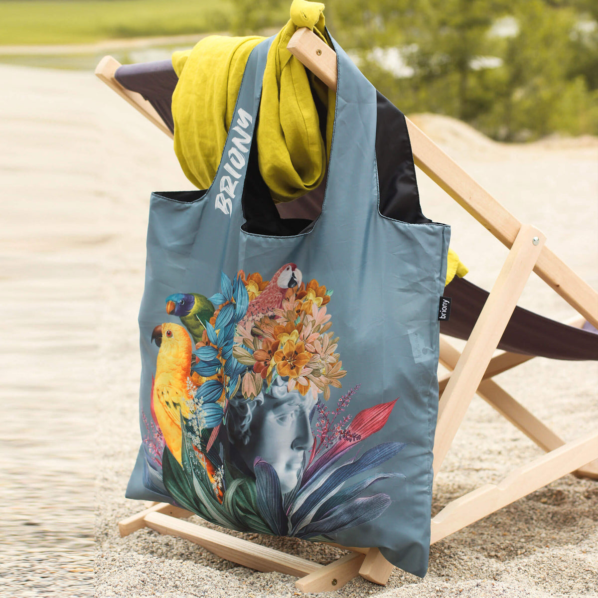 Statue & Birds Shopping Bag